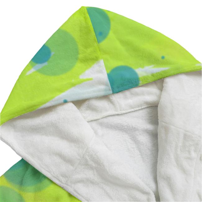 Preview: Bunter Bademantel Rex2 aus Flanell – flauschig & farbenfroh, Größen S–2XL